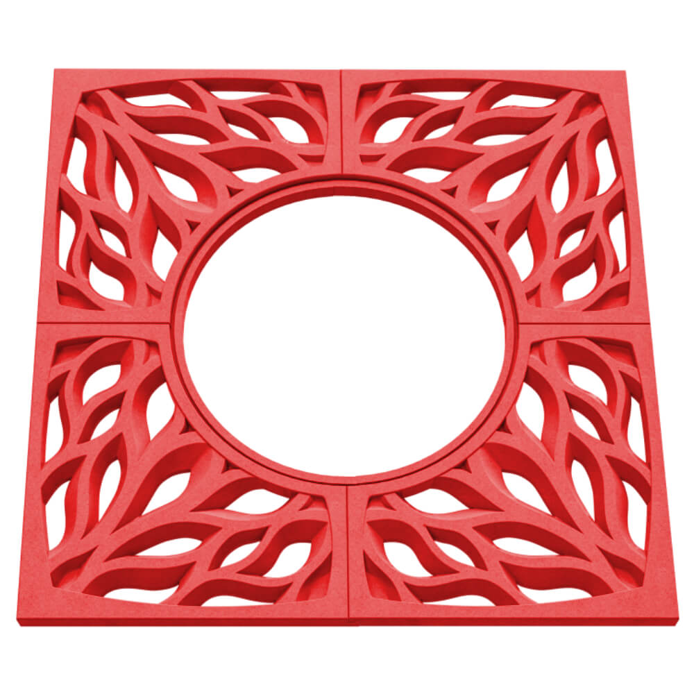 Приствольная решетка для дерева ZKING CRUST 1.2х1.2м Красная в Реутове фото