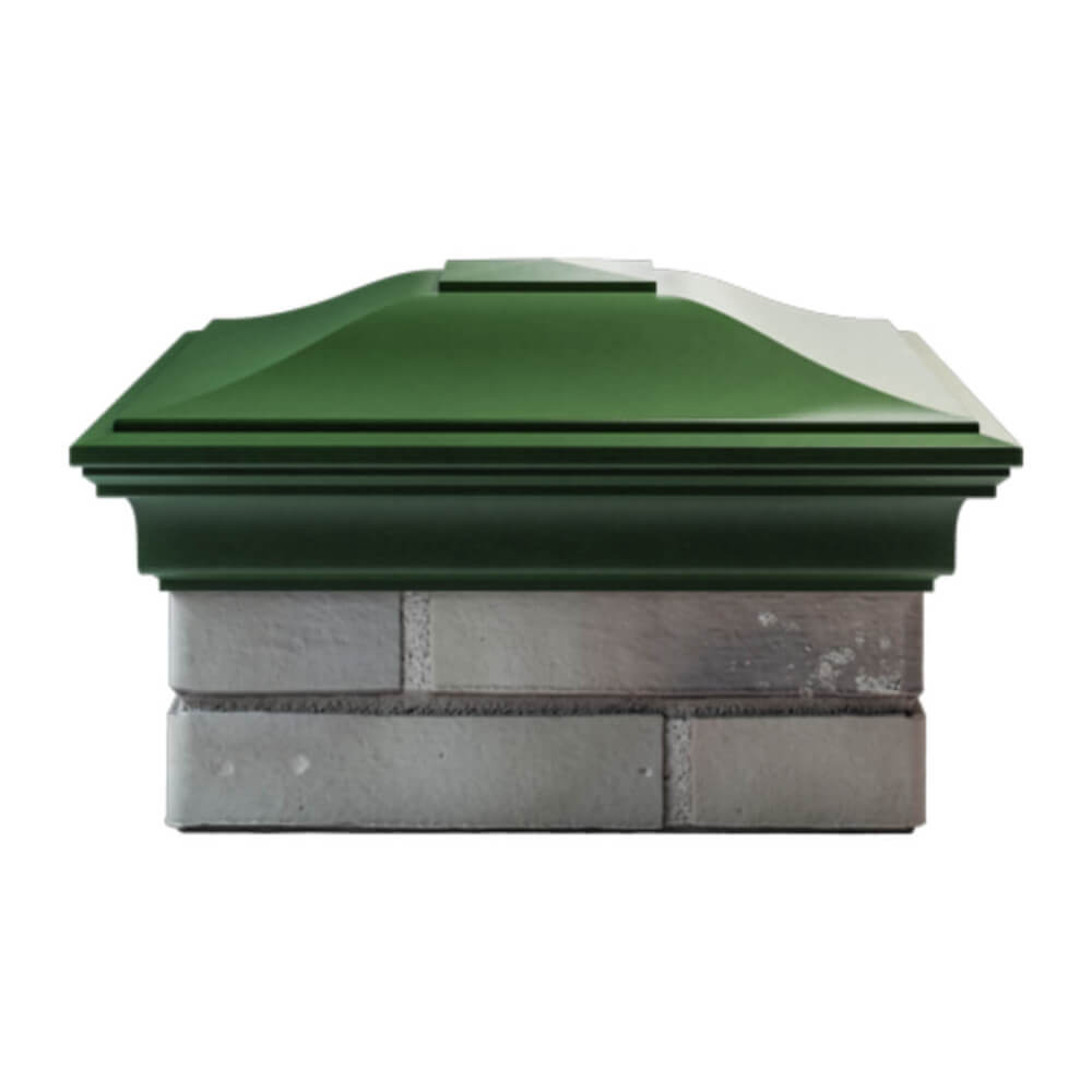 Колпак Zking Монблан Зеленый на столб 1.5х1.5 еврокирпича 0.7НФ (355х355мм) Реутов фото