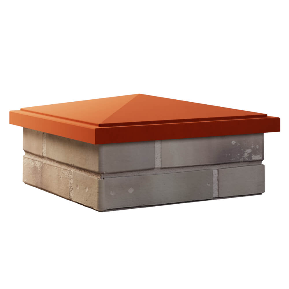 Колпак Zking БонаМоно Красный на столб 1.5х1.5 кирпича (385х385, 400х400мм) в Реутове фото