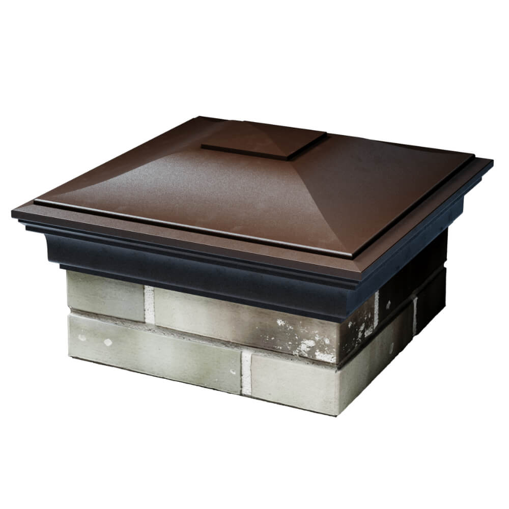 Колпак Zking Монблан Коричневый на столб 1.5х1.5 кирпича (385х385мм) в Реутове фото