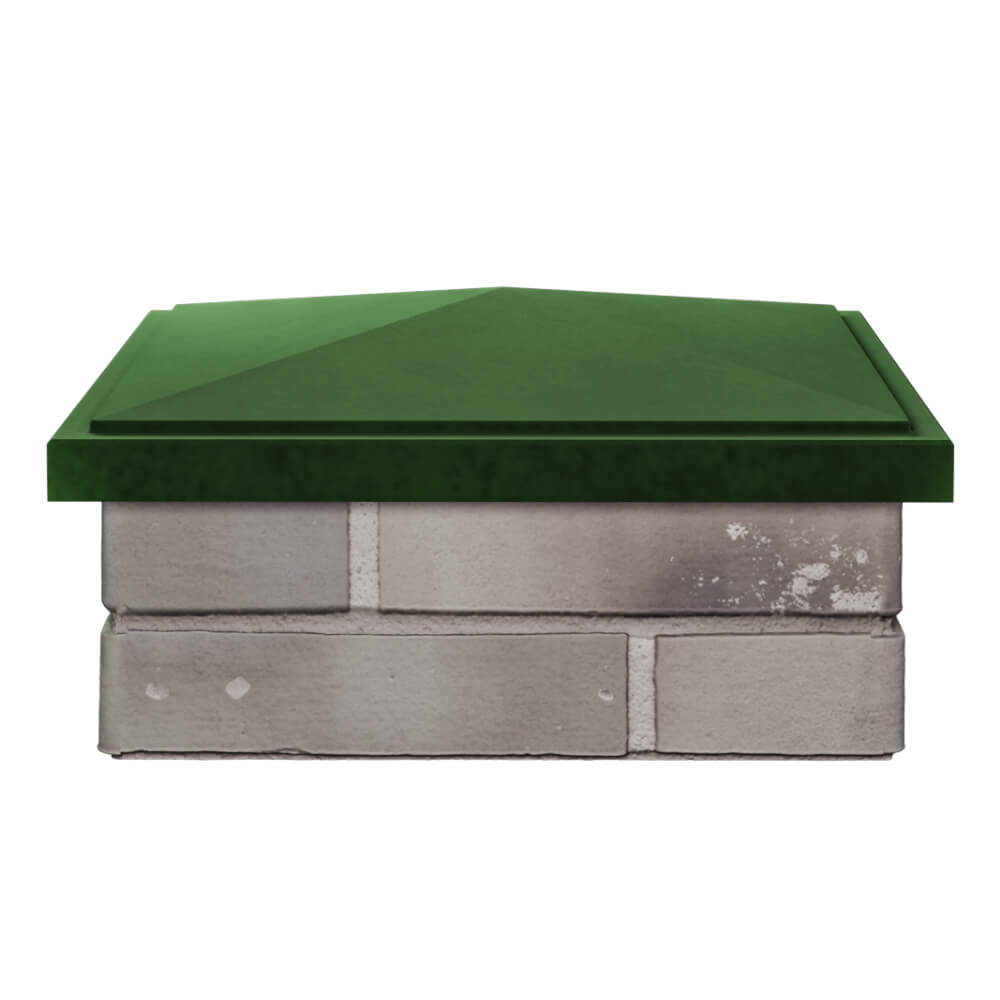 Колпак Zking БонаМоно Зеленый на столб 1.5х1.5 кирпича (385х385, 400х400мм) Реутов фото