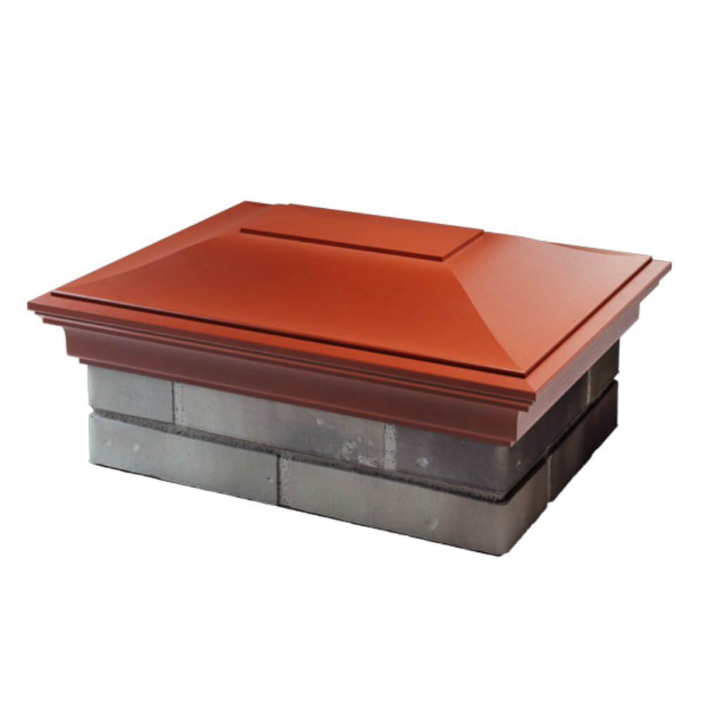 Колпак Zking Монблан Красный на столб 2х1.5 кирпича (515х385мм) в Реутове фото