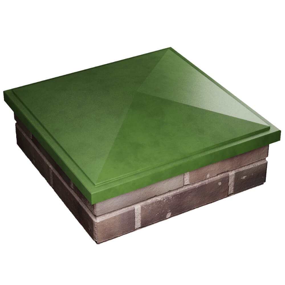 Колпак Zking БонаМоно Зеленый на столб 2х2 кирпича (515х515, 530х530мм) в Реутове фото