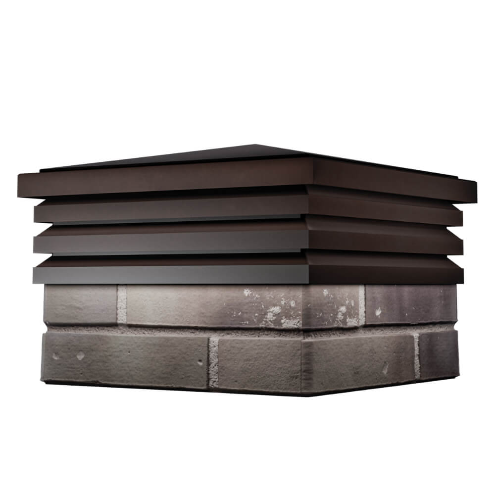 Колпак Zking Бона ХайТек Коричневый на столб 1.5х1.5 кирпича (385х385мм) в Реутове фото