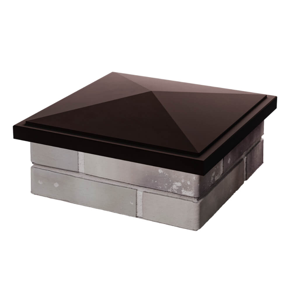 Колпак Zking БонаМоно Коричневый на столб 1.5х1.5 кирпича (385х385, 400х400мм) в Реутове фото