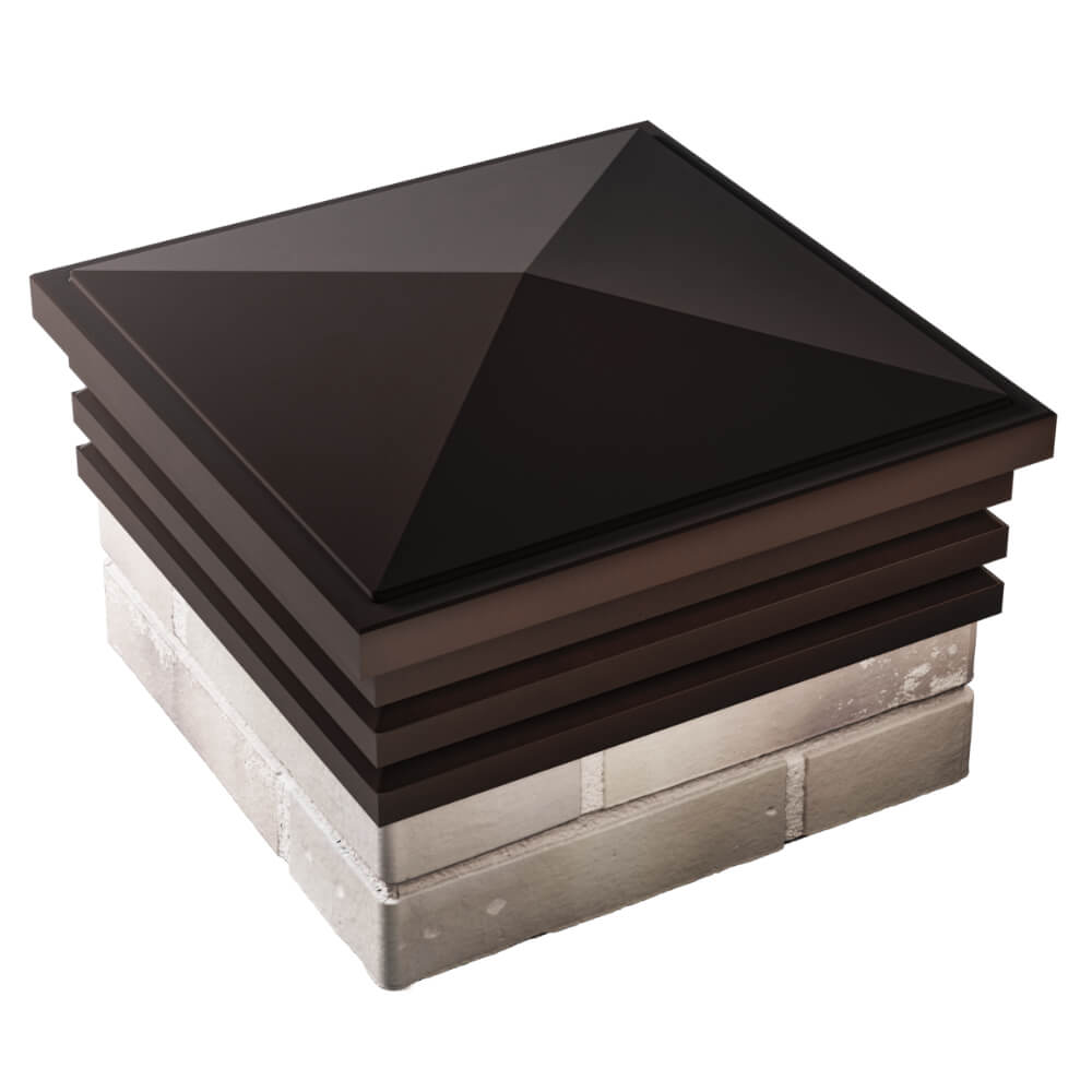 Колпак Zking Бона ХайТек Коричневый на столб 1.5х1.5 кирпича (385х385мм) в Реутове фото