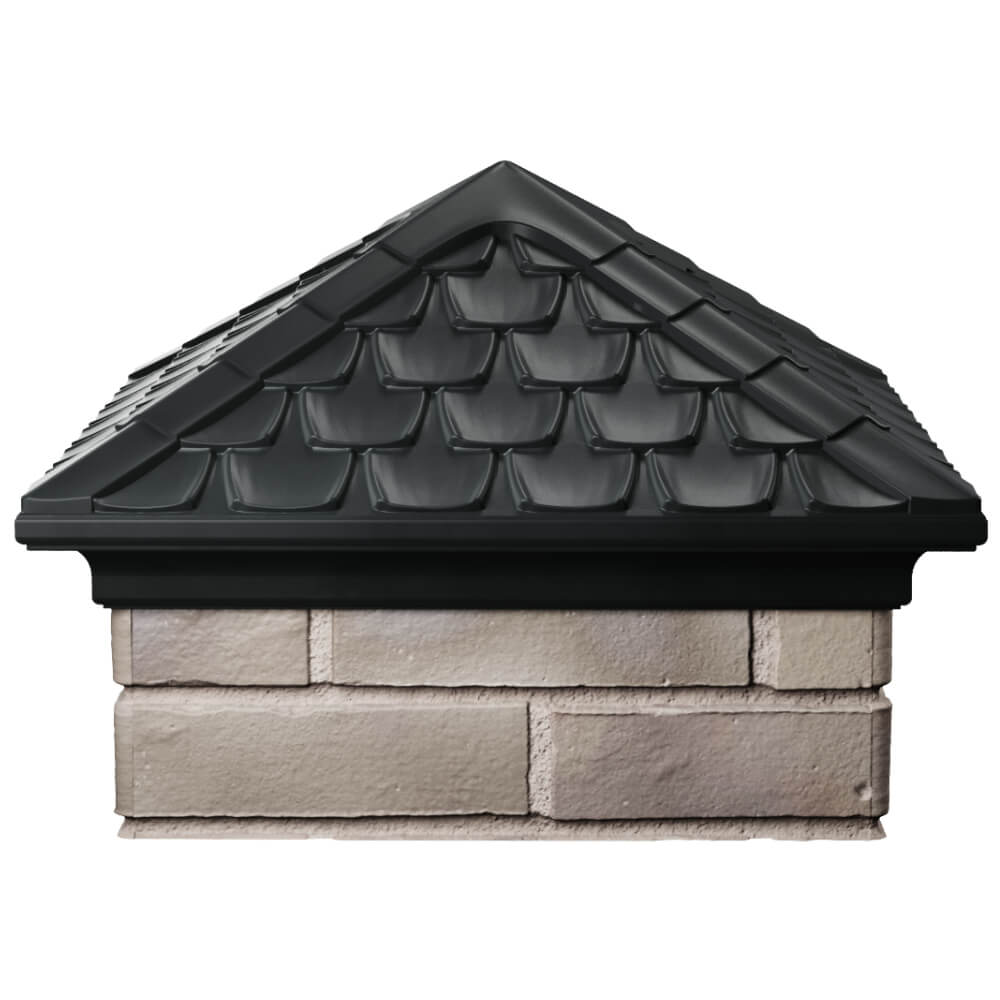 Колпак Zking Эльбрус Черный на столб 1.5х1.5 кирпича (385х385мм) Реутов фото