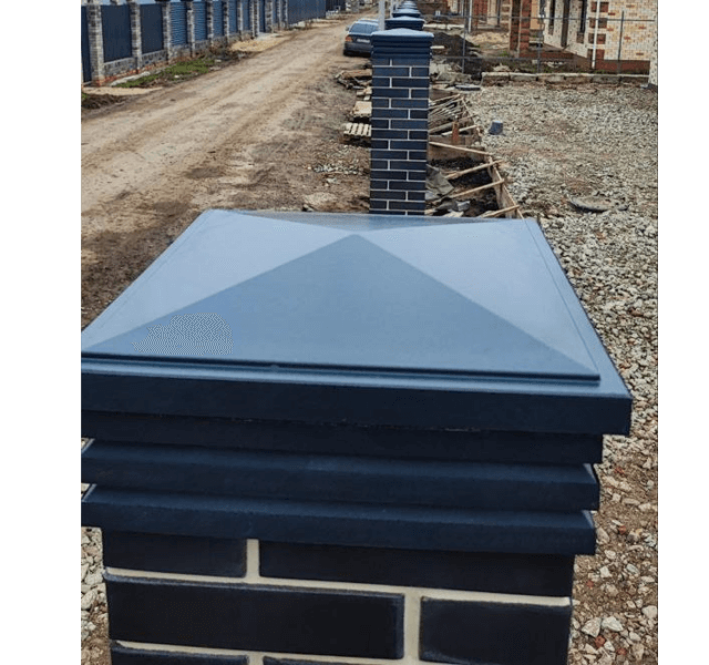 Колпак Zking Бона ХайТек Серый на столб 1.5х1.5 кирпича (385х385мм) в Реутове фото