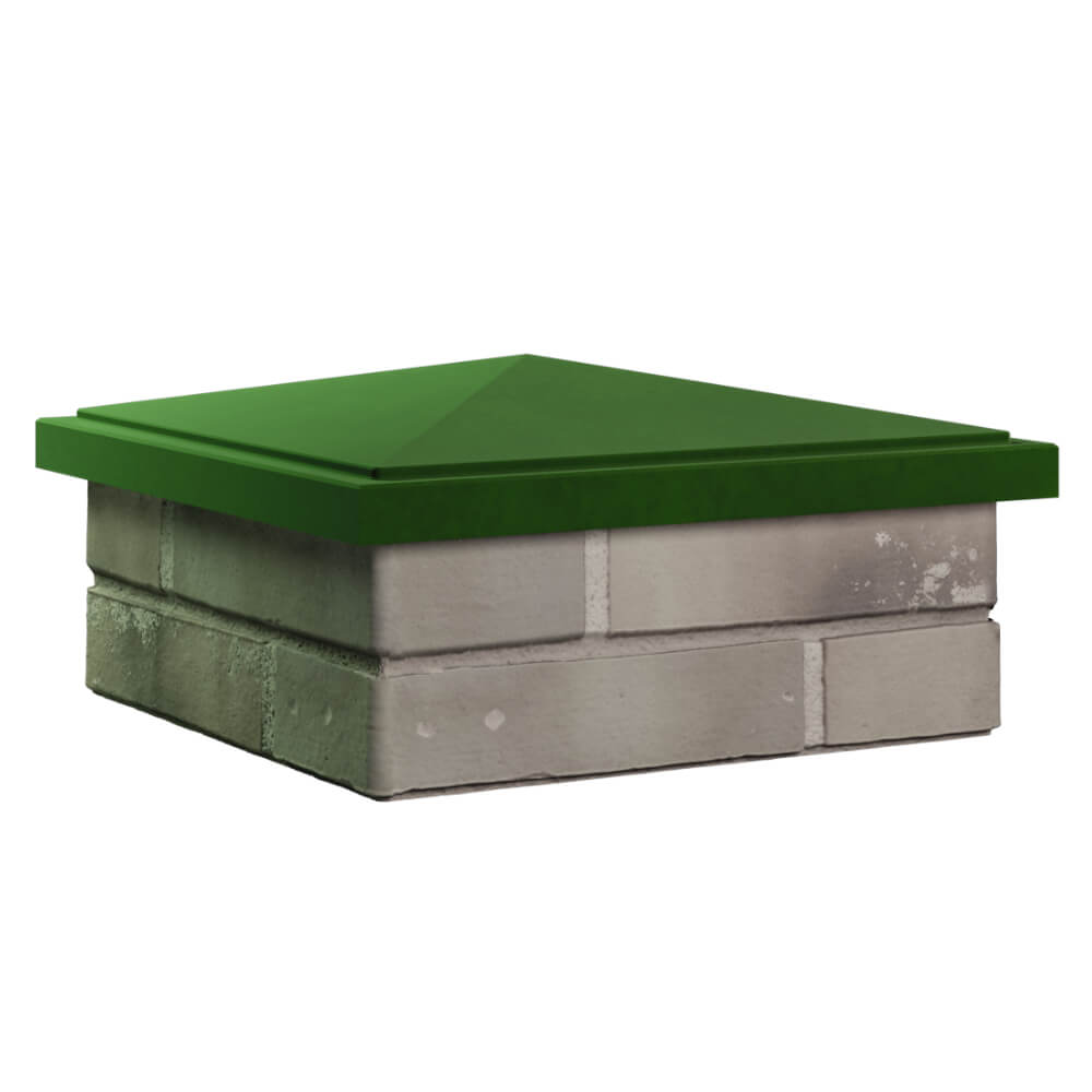 Колпак Zking БонаМоно Зеленый на столб 1.5х1.5 кирпича (385х385, 400х400мм) в Реутове фото