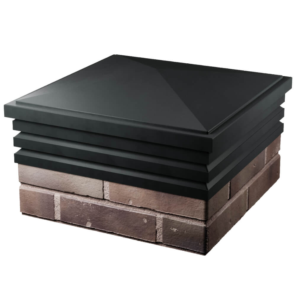 Колпак Zking Бона ХайТек Черный на столб 2х2 кирпича (513х513мм) в Реутове фото