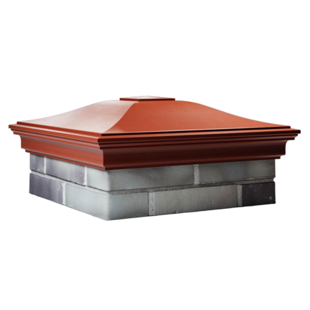 Колпак Zking Монблан Красный на столб 2х2 кирпича (515х515мм) в Реутове фото