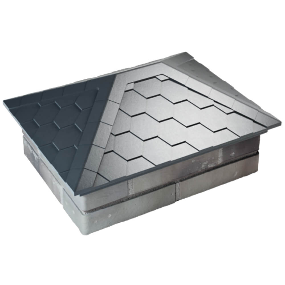 Колпак Zking Эверест Серый на столб 2х1.5 кирпича (520х390мм) Реутов фото