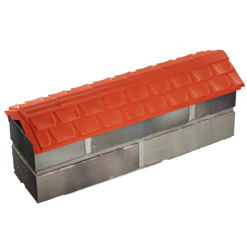 Парапет Zking Эльбрус Красный с посадкой на 0.5 кирпича (130мм) в Реутове фото