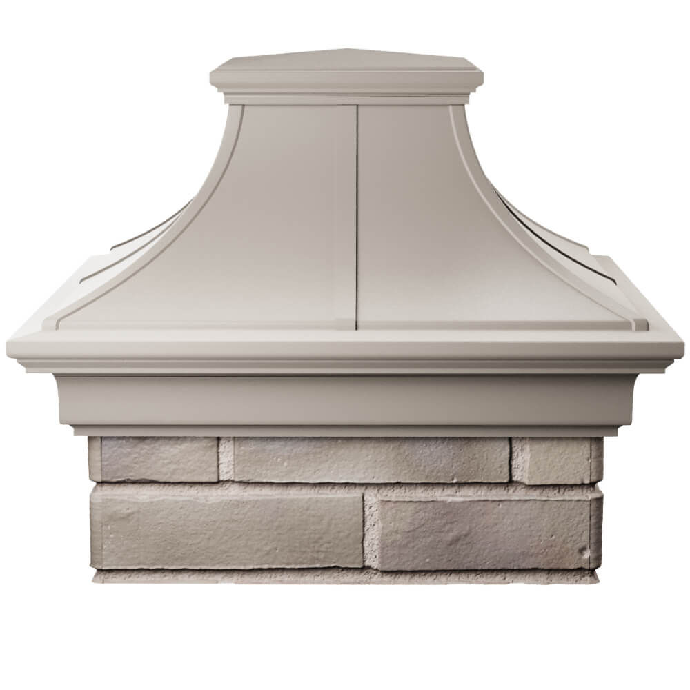 Колпак Zking Монблан Премиум Бежевый на столб 1.5х1.5 кирпича (385х385мм) Реутов фото