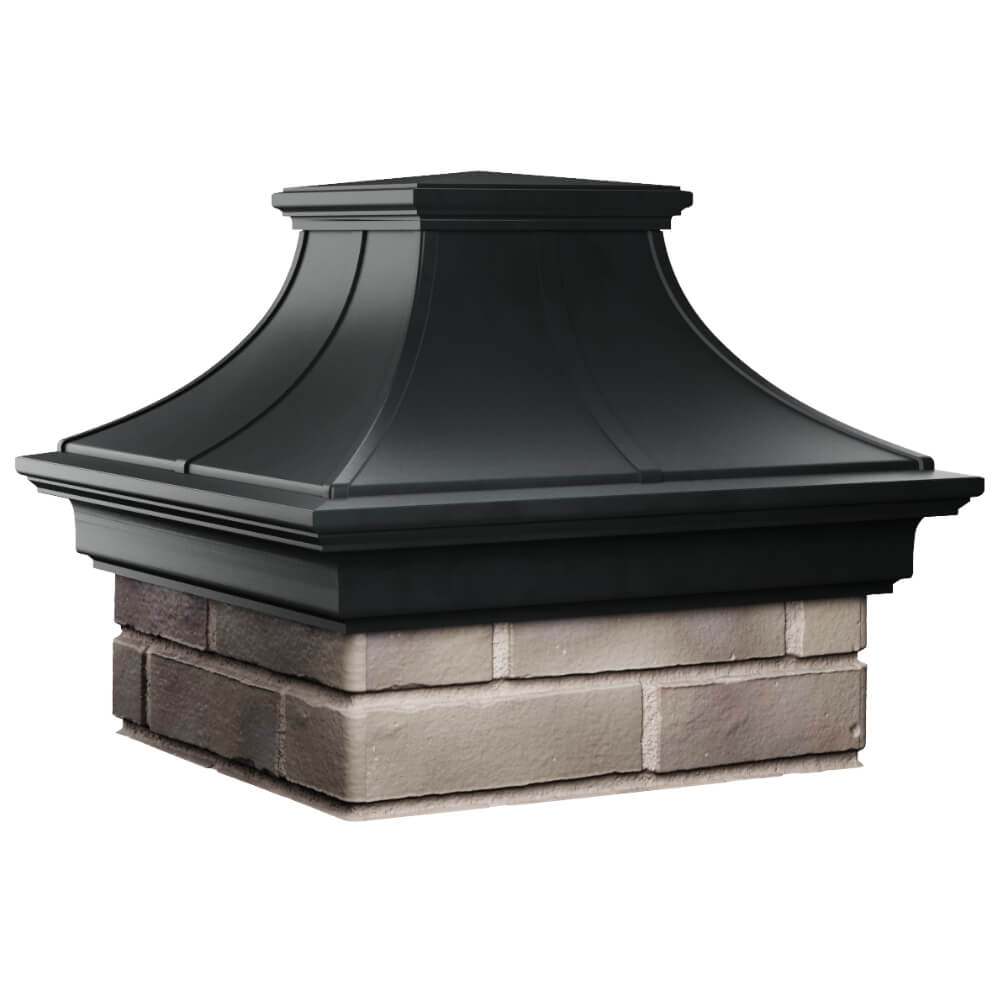 Колпак Zking Монблан Премиум Черный на столб 1.5х1.5 кирпича (385х385мм) в Реутове фото
