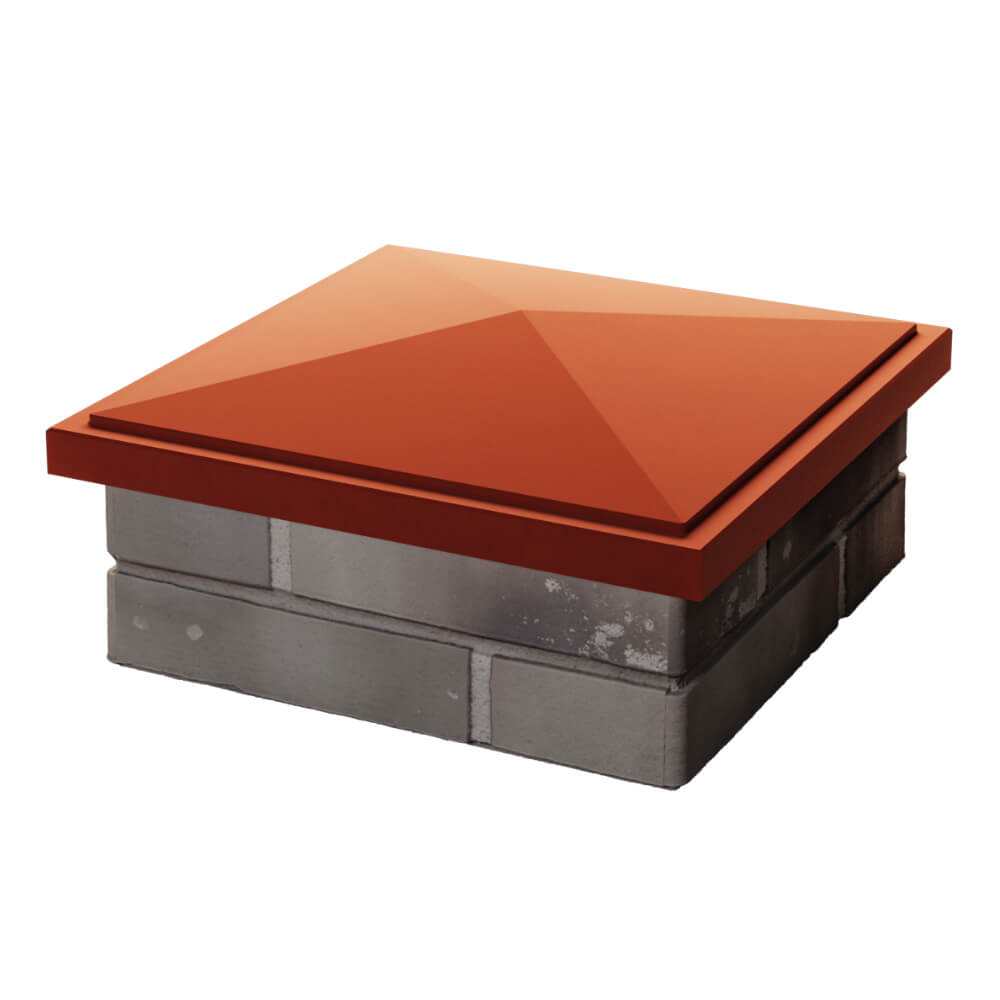 Колпак Zking БонаМоно Красный на столб 1.5х1.5 кирпича (385х385, 400х400мм) в Реутове фото