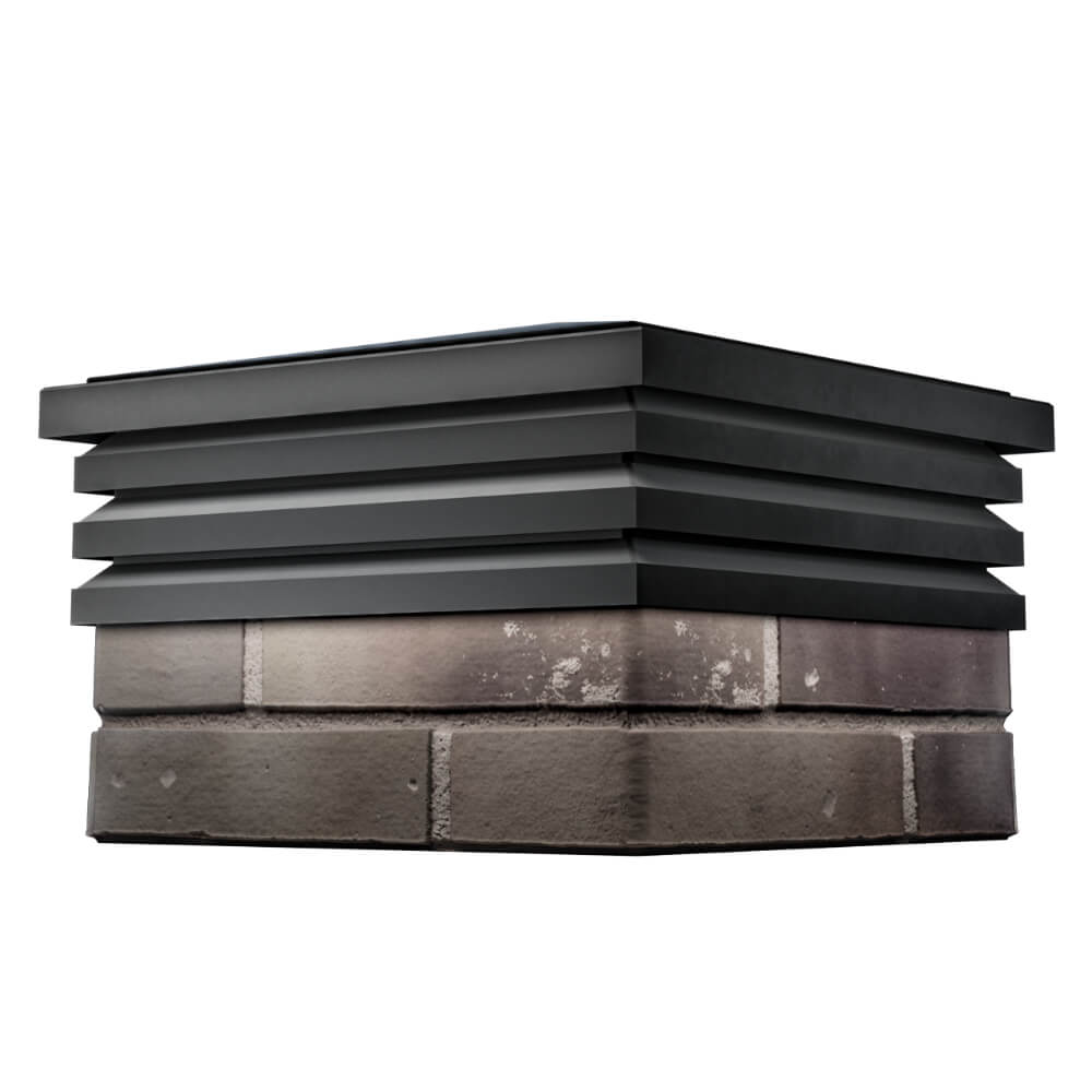 Колпак Zking Бона ХайТек Черный на столб 1.5х1.5 кирпича (385х385мм) в Реутове фото