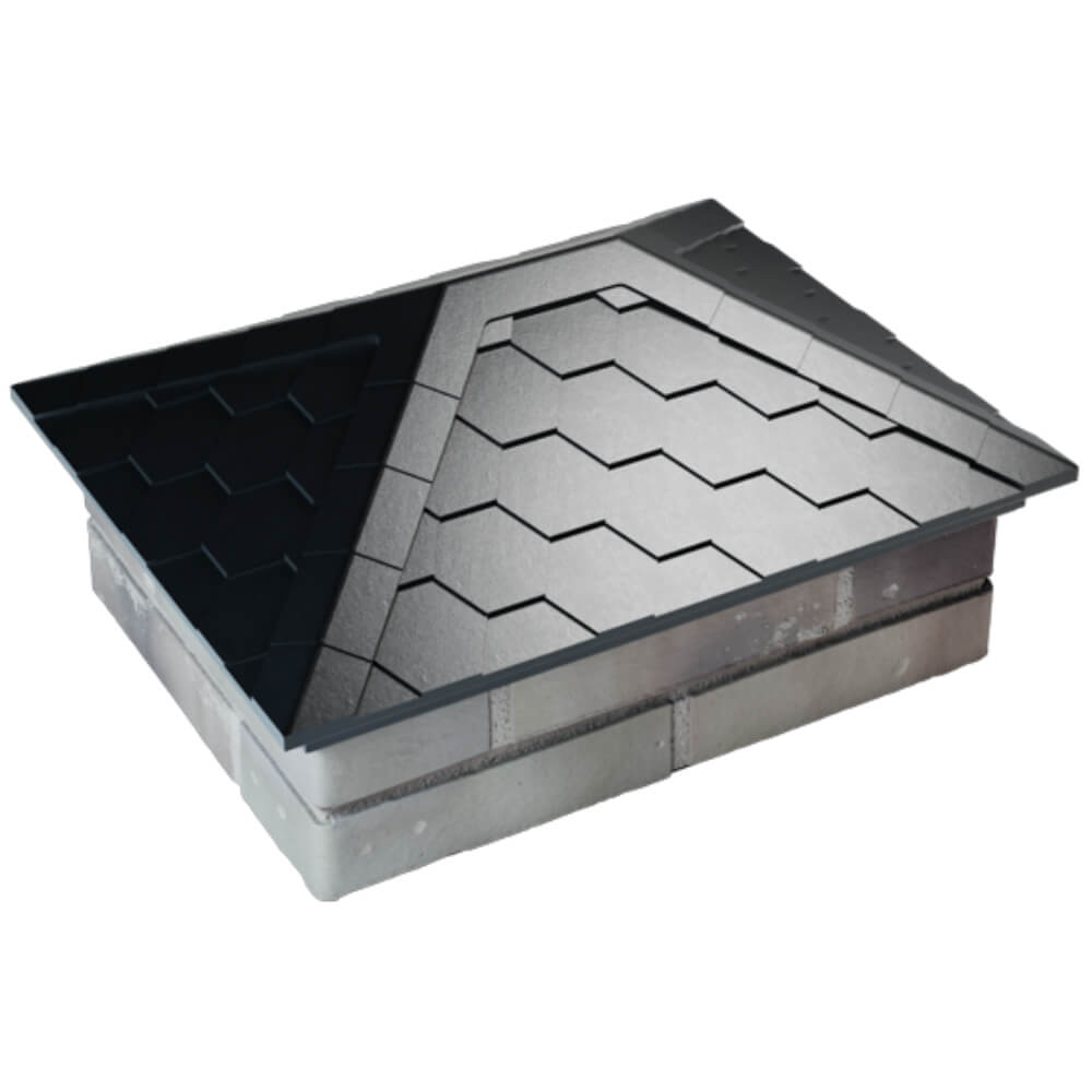 Колпак Zking Эверест Черный на столб 2х1.5 кирпича (520х390мм) Реутов фото