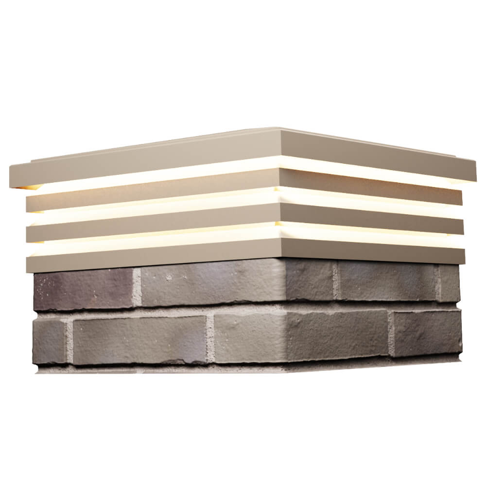 Колпак Zking Бона ХайТек Бежевый на столб 1.5х1.5 кирпича (385х385мм) с подсветкой в Реутове фото