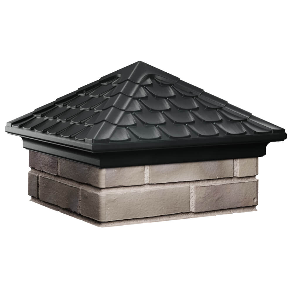 Колпак Zking Эльбрус Черный на столб 1.5х1.5 кирпича (385х385мм) в Реутове фото