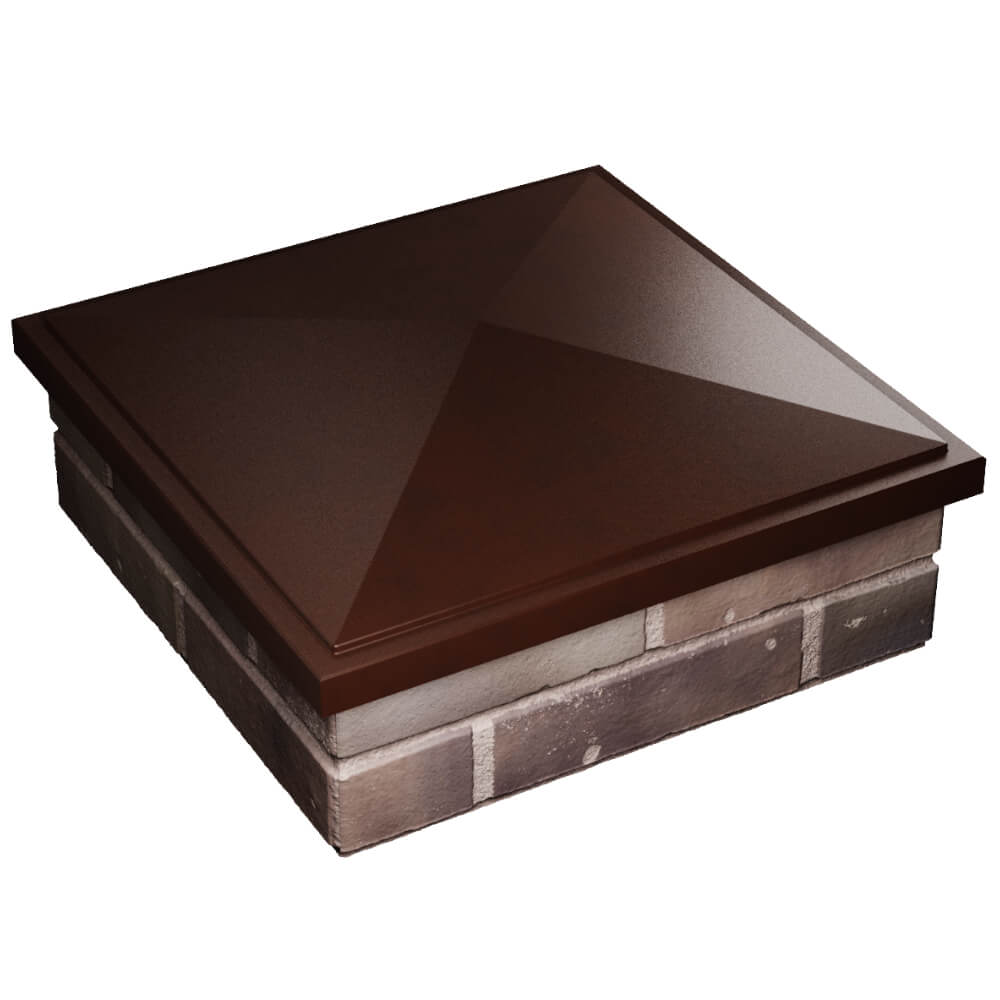 Колпак Zking БонаМоно Коричневый на столб 2х2 кирпича (515х515, 530х530мм) в Реутове фото