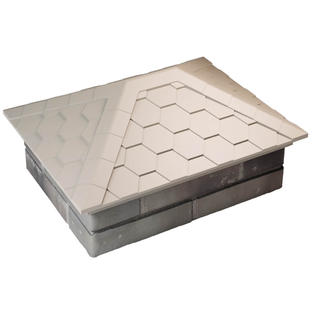 Колпак Zking Эверест Бежевый на столб 2х1.5 кирпича (520х390мм) Реутов фото