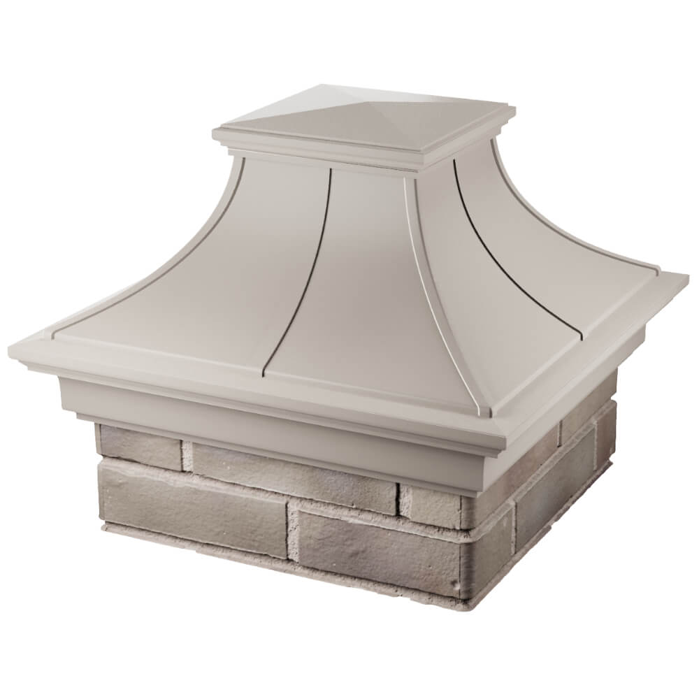 Колпак Zking Монблан Премиум Бежевый на столб 1.5х1.5 кирпича (385х385мм) в Реутове фото