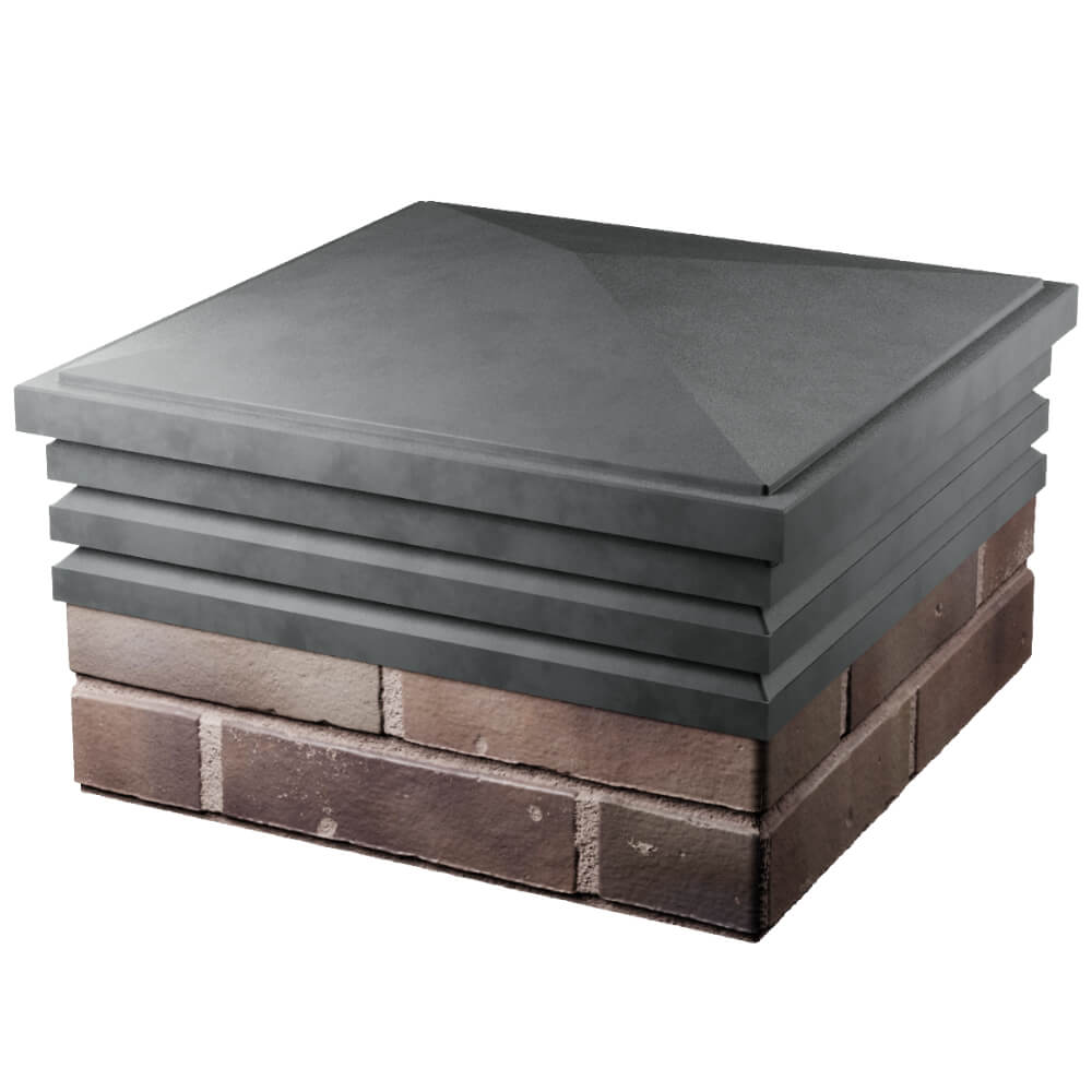 Колпак Zking Бона ХайТек Серый на столб 2х2 кирпича (513х513мм) в Реутове фото