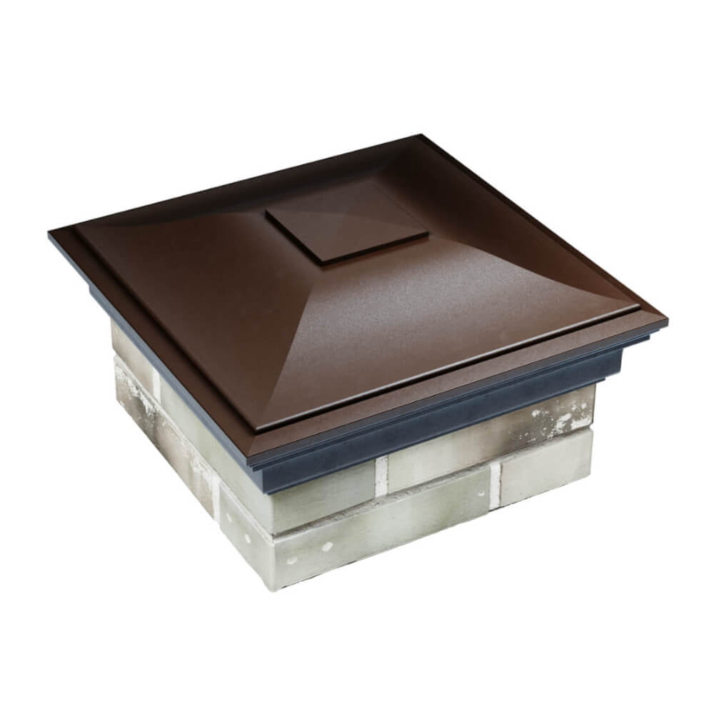 Колпак Zking Монблан Коричневый на столб 1.5х1.5 еврокирпича 0.7НФ (355х355мм) в Реутове фото