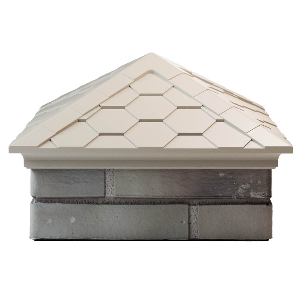 Колпак Zking Эверест Бежевый на столб 1.5х1.5 кирпича (390х390мм) Реутов фото