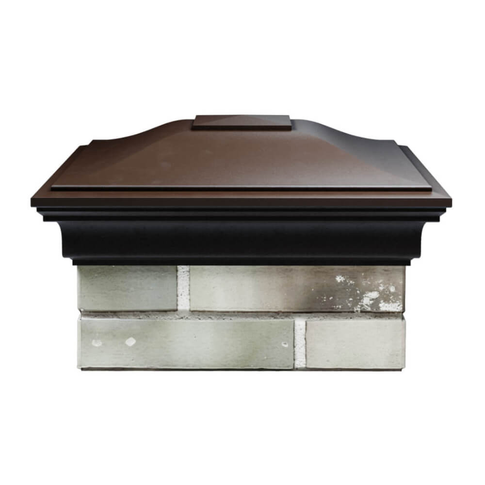 Колпак Zking Монблан Коричневый на столб 1.5х1.5 еврокирпича 0.7НФ (355х355мм) Реутов фото