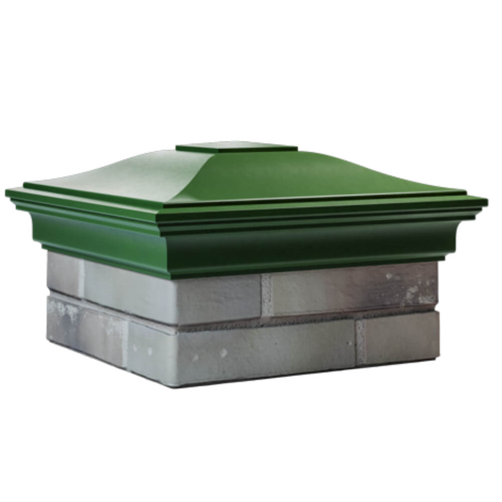 Колпак Zking Монблан Зеленый на столб 1.5х1.5 кирпича (385х385мм) в Реутове фото