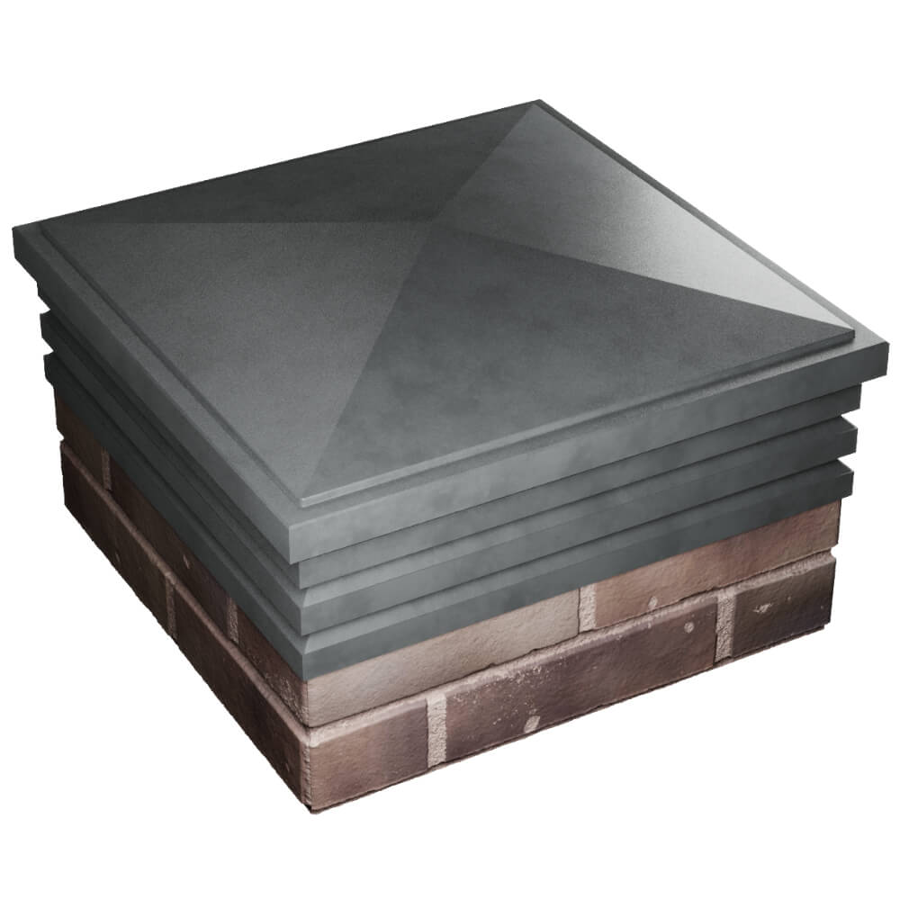 Колпак Zking Бона ХайТек Серый на столб 2х2 кирпича (513х513мм) в Реутове фото