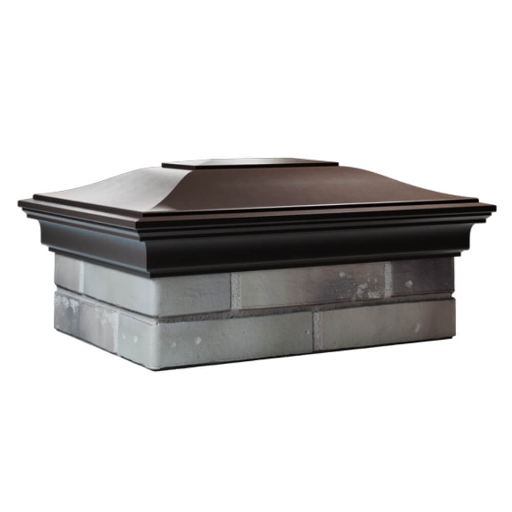 Колпак Zking Монблан Коричневый на столб 2х1.5 кирпича (515х385мм) в Реутове фото