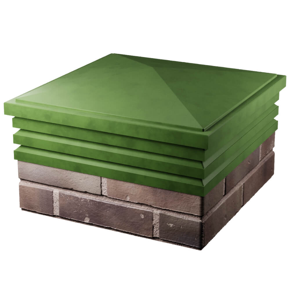 Колпак Zking Бона ХайТек Зеленый на столб 2х2 кирпича (513х513мм) в Реутове фото