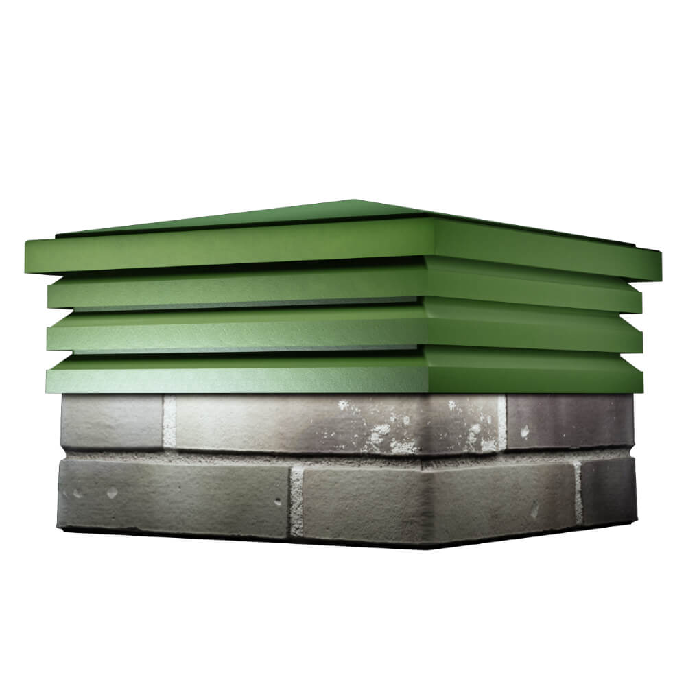 Колпак Zking Бона ХайТек Зеленый на столб 1.5х1.5 кирпича (385х385мм) в Реутове фото