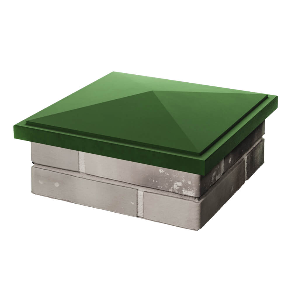 Колпак Zking БонаМоно Зеленый на столб 1.5х1.5 кирпича (385х385, 400х400мм) в Реутове фото