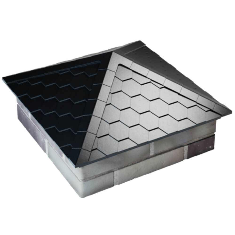 Колпак Zking Эверест Черный на столб 2х2 кирпича (535х535мм) Реутов фото