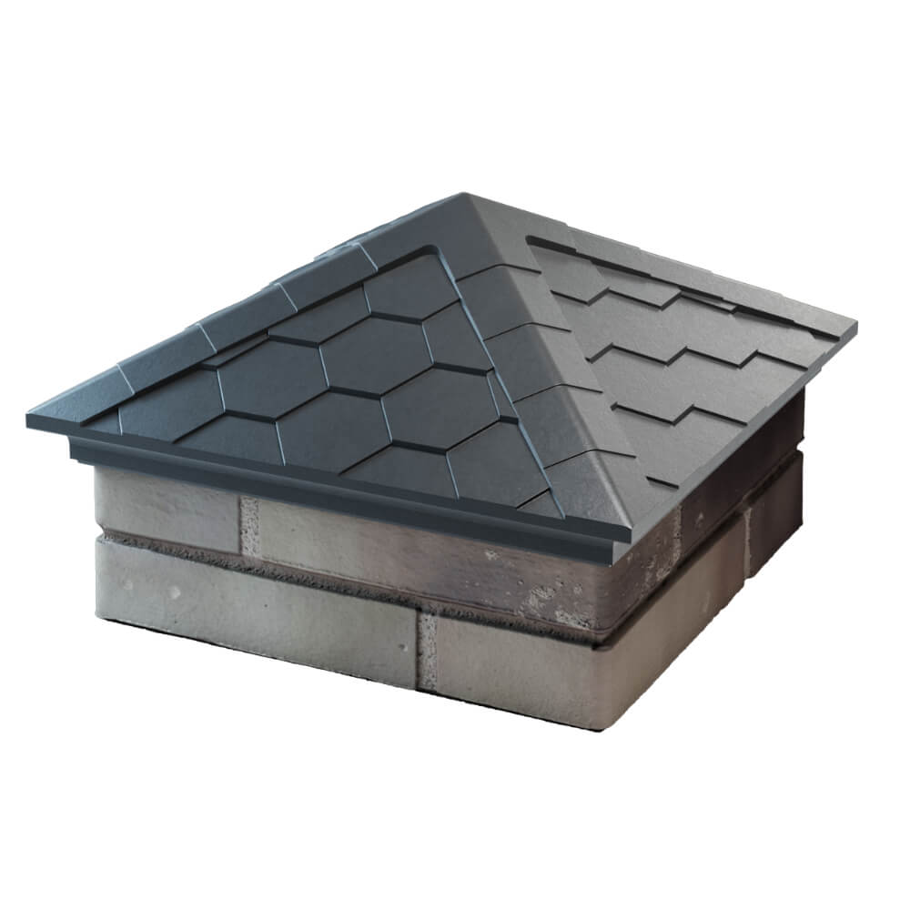 Колпак Zking Эверест Серый на столб 1.5х1.5 кирпича (390х390мм) в Реутове фото