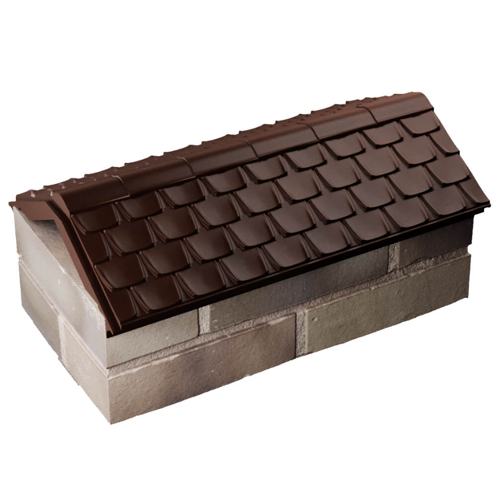 Парапет Zking Эльбрус Коричневый с посадкой на 1 кирпич (255мм) в Реутове фото