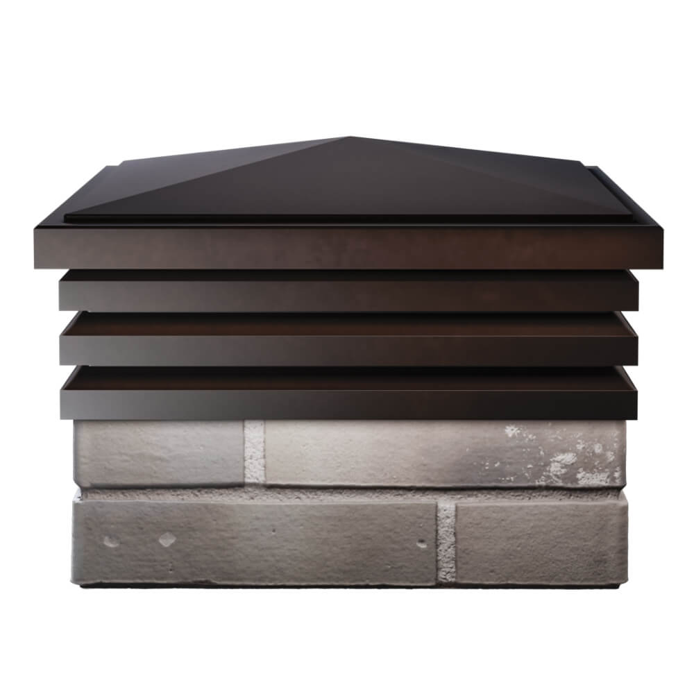 Колпак Zking Бона ХайТек Коричневый на столб 1.5х1.5 кирпича (385х385мм) Реутов фото