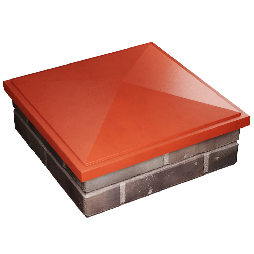 Колпак Zking БонаМоно Красный на столб 2х2 кирпича (515х515, 530х530мм) в Реутове фото