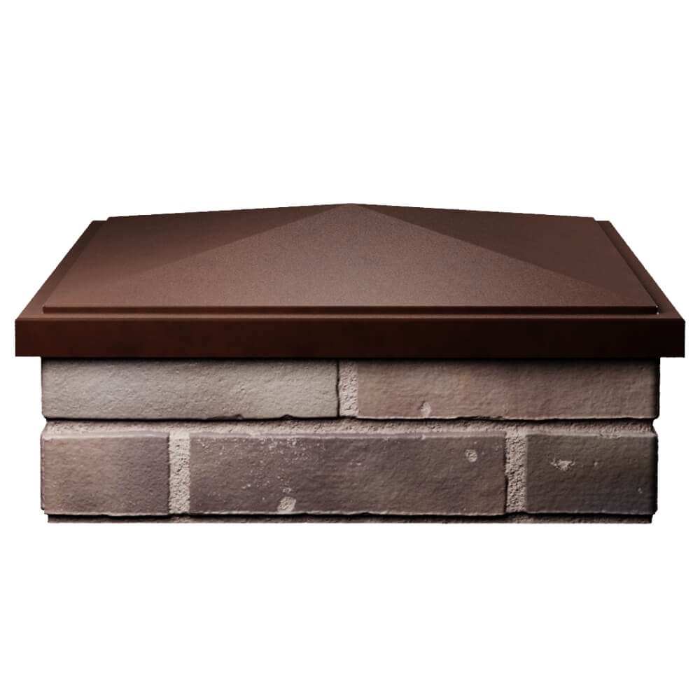 Колпак Zking БонаМоно Коричневый на столб 2х2 кирпича (515х515, 530х530мм) Реутов фото