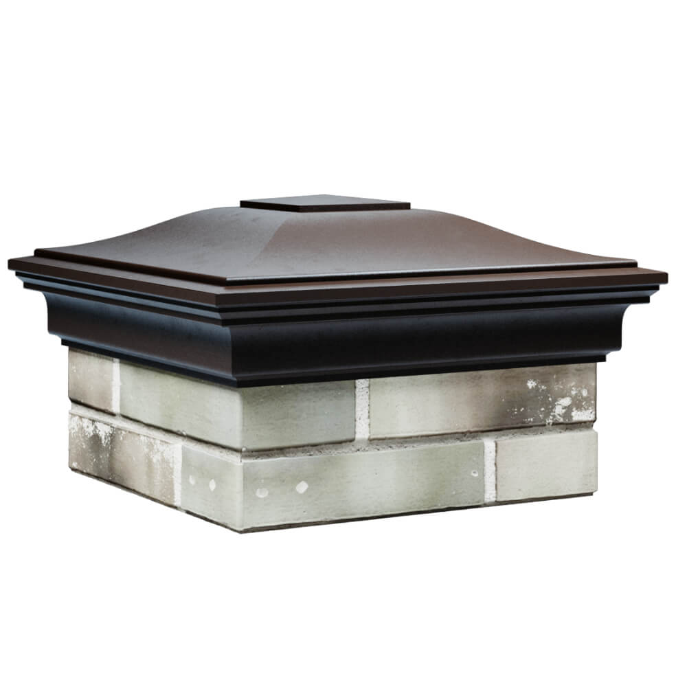 Колпак Zking Монблан Коричневый на столб 1.5х1.5 кирпича (385х385мм) в Реутове фото