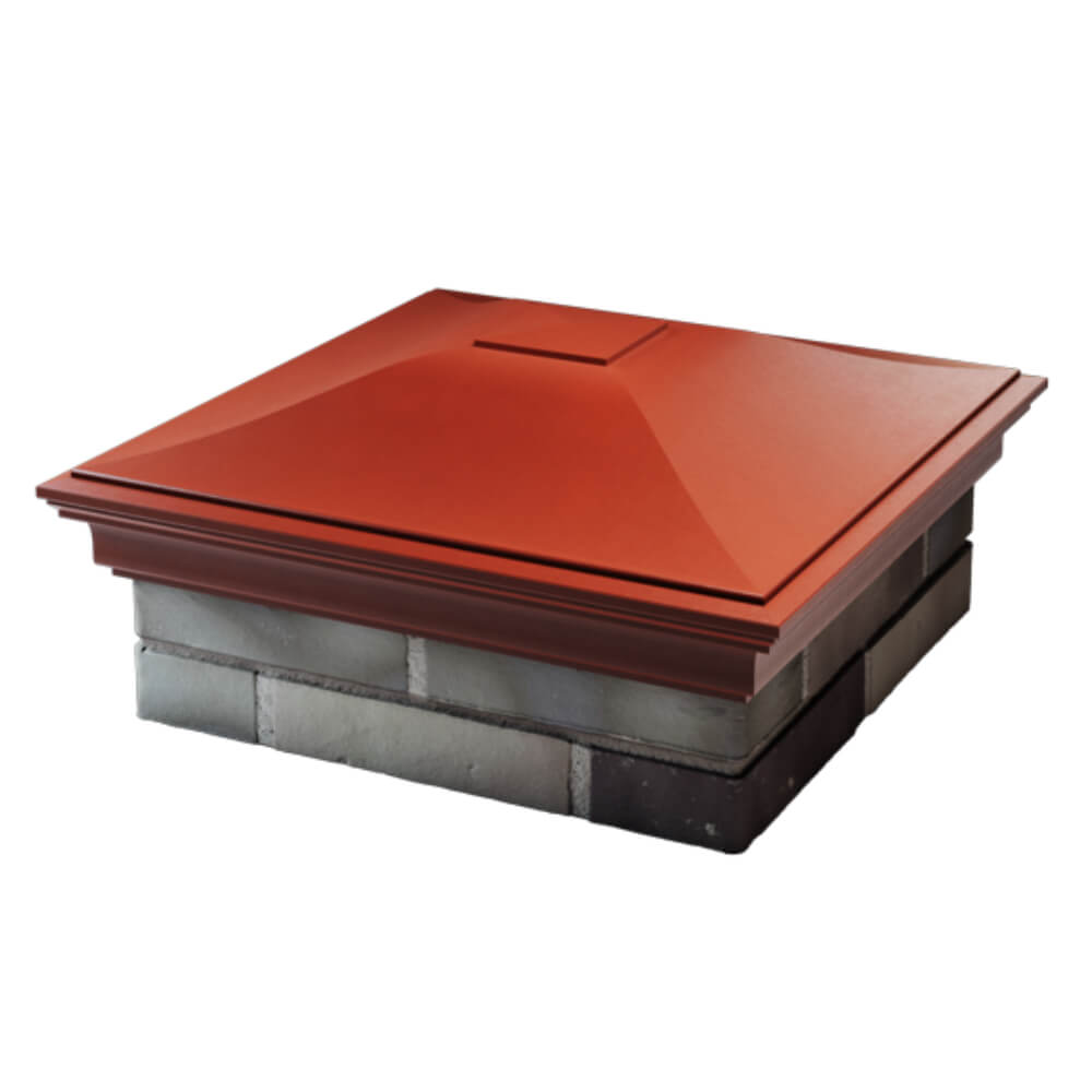 Колпак Zking Монблан Красный на столб 2х2 кирпича (515х515мм) в Реутове фото