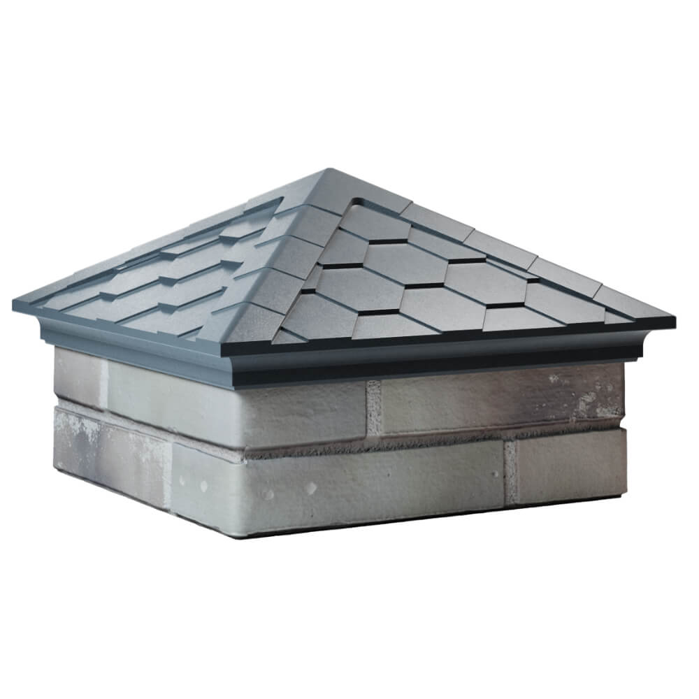 Колпак Zking Эверест Серый на столб 1.5х1.5 кирпича (390х390мм) в Реутове фото