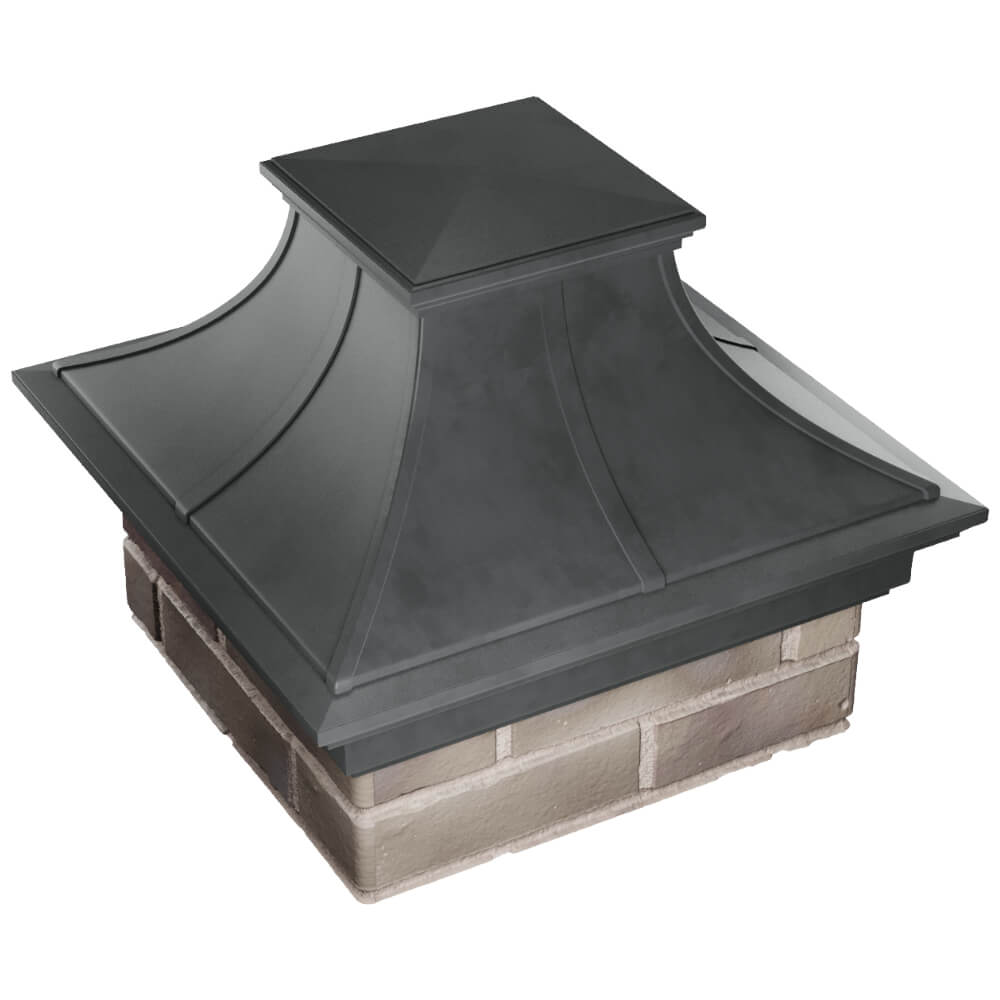 Колпак Zking Монблан Премиум Серый на столб 1.5х1.5 кирпича (385х385мм) в Реутове фото