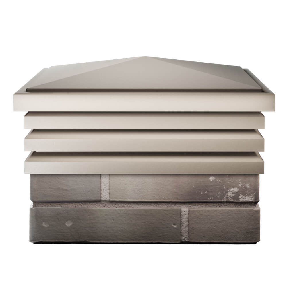 Колпак Zking Бона ХайТек Бежевый на столб 1.5х1.5 кирпича (385х385мм) Реутов фото