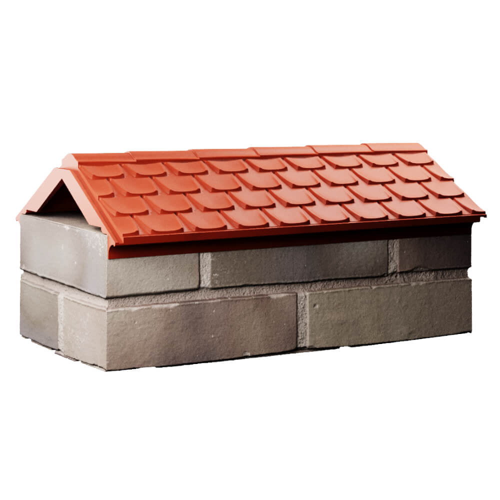Парапет Zking Эльбрус Красный с посадкой на 1 кирпич (255мм) Реутов фото