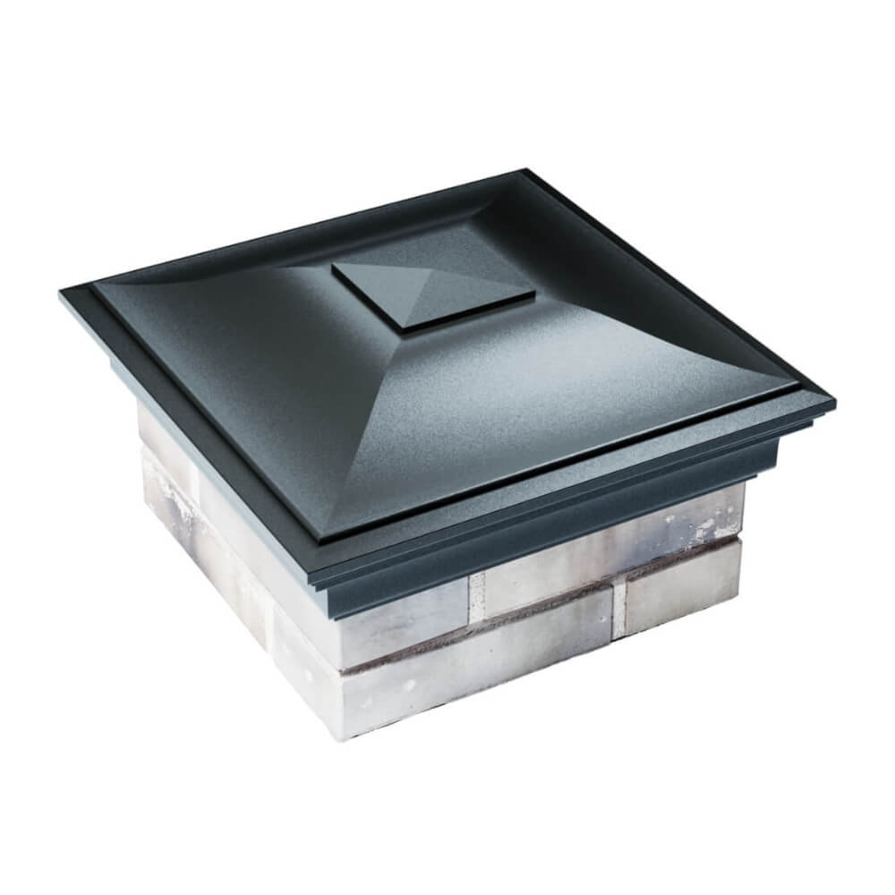 Колпак Zking Монблан Черный на столб 1.5х1.5 еврокирпича 0.7НФ (355х355мм) в Реутове фото